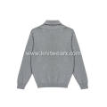 Men's Knitted Cotton Shawl Collar Sweater Pullover